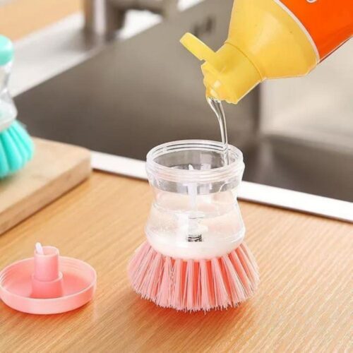 QQ166 / Kitchen Dish Brush with Soap Dispenser - 2 1 - 4co...