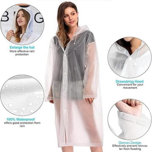 QQ091 / Rain Ponchos for Adults Reusable - 3 - 4colorlife.com
