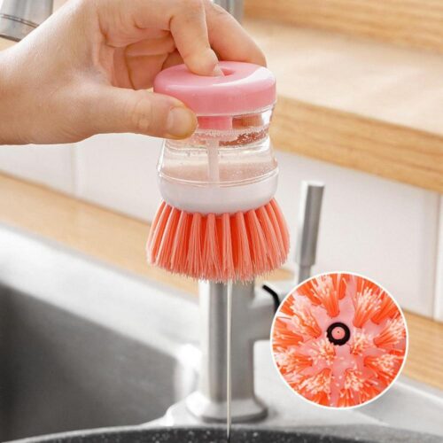 QQ166 / Kitchen Dish Brush with Soap Dispenser - 4 1 - 4co...