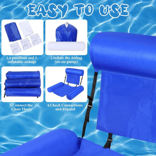 ZGJ154 / Inflatable Pool Float Chair - 4 8 - 4colorlife.com
