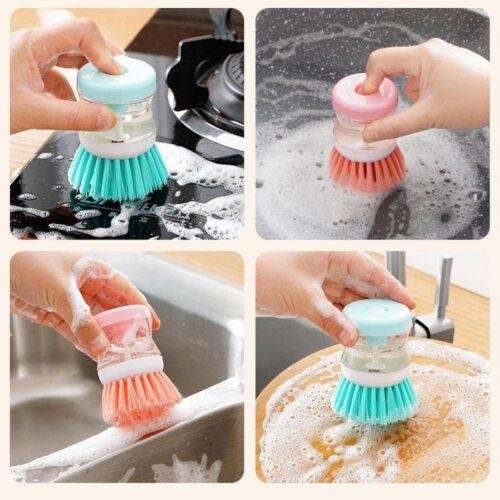 QQ166 / Kitchen Dish Brush with Soap Dispenser - 5 1 - 4co...