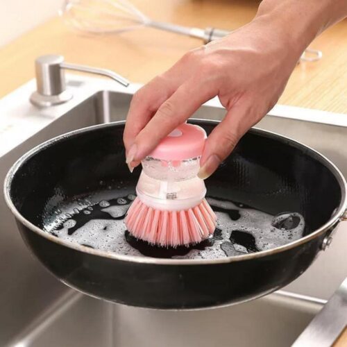 QQ166 / Kitchen Dish Brush with Soap Dispenser - 6 1 - 4co...