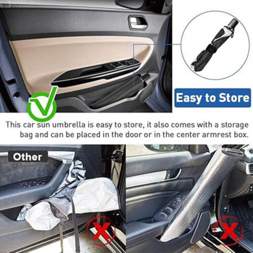 ZY162 / Foldable Car Windshield UV Sun Shade Umbrella for Sedan SUV - 6 10 - 4colorlife.com