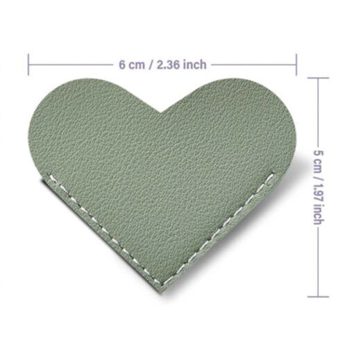ZCH448 / Leather Heart Bookmarks - Leather Heart Bookmarks 4 - 4colorlife.com