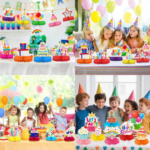 AJC058 / Birthday Centerpieces for Tables Honeycomb Decorations - Happy Birthday Table Decorations10 - 4colorlife.com