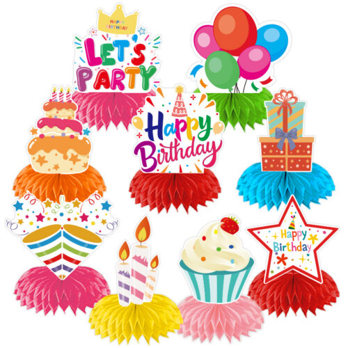 AJC058 / Birthday Centerpieces for Tables Honeycomb Decorations - Happy Birthday Table Decorations2 - 4colorlife.com