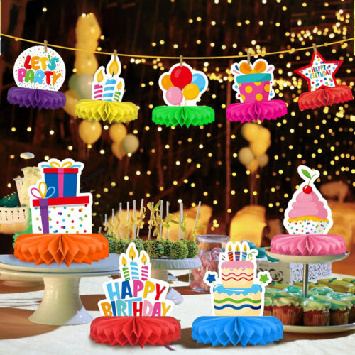 AJC058 / Birthday Centerpieces for Tables Honeycomb Decorations - Happy Birthday Table Decorations5 - 4colorlife.com
