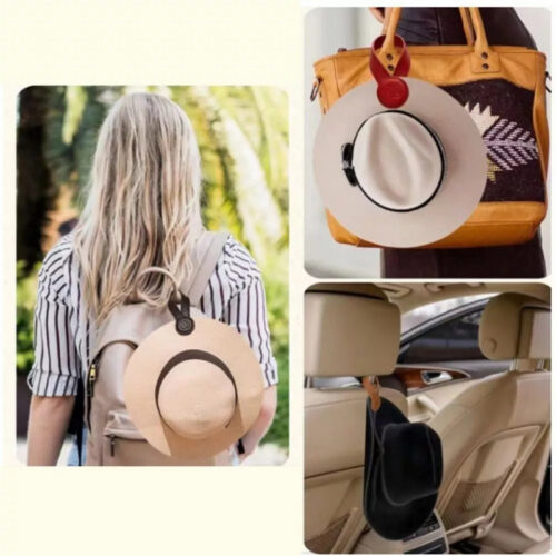 AJC041 / Leather Magnetic Cap Clip Hat Holder - Hat Clips4 - 4colorlife.com