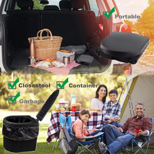 AJC060 / Portable Folding Toilet for Camping - Portable Toilet5 - 4colorlife.com