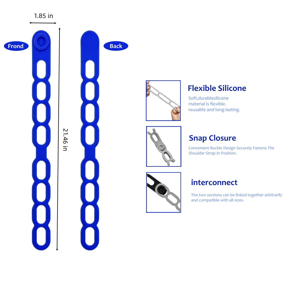 WTL303 / Reusable Silicone Straps - 1 1 2 - 4colorlife.com