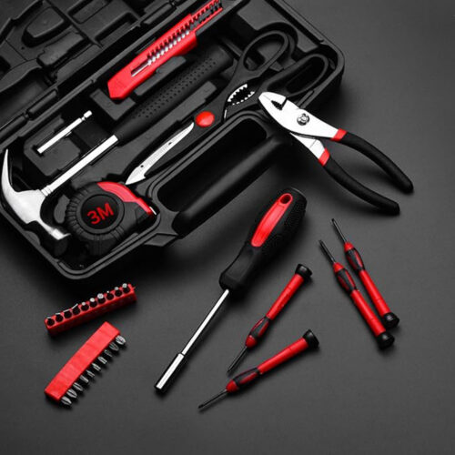 ZY131 / 39-Piece Basic Home Tool Kit with Plastic Toolbox for Househ - 2 11 - 4colorlife.com