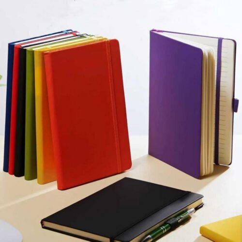 QQ427 / A5 Hardcover Notebook with Pen Holder PU Leather - 2 2 - 4colorlife.com