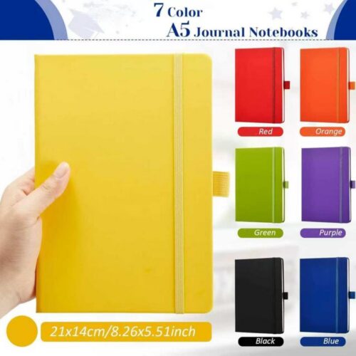 QQ427 / A5 Hardcover Notebook with Pen Holder PU Leather - 4 2 - 4colorlife.com