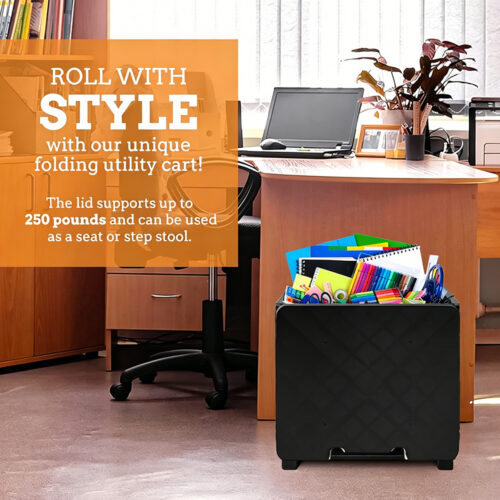ZY193 / Rolling Cart with Seat Lid - 7 5 - 4colorlife.com