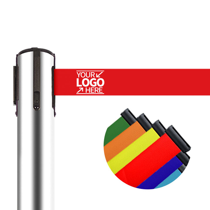 DKN070 / Crowd Control Queue Stanchions with Retractable Belt - HL00531 - 4colorlife.com