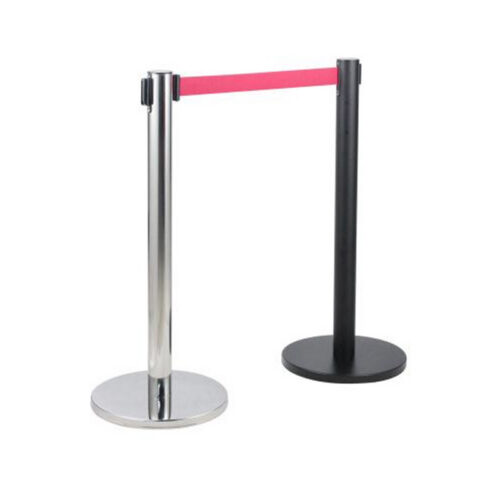 DKN070 / Crowd Control Queue Stanchions with Retractable Belt - HL00532 - 4colorlife.com