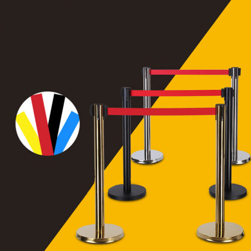 DKN070 / Crowd Control Queue Stanchions with Retractable Belt - HL00534 - 4colorlife.com